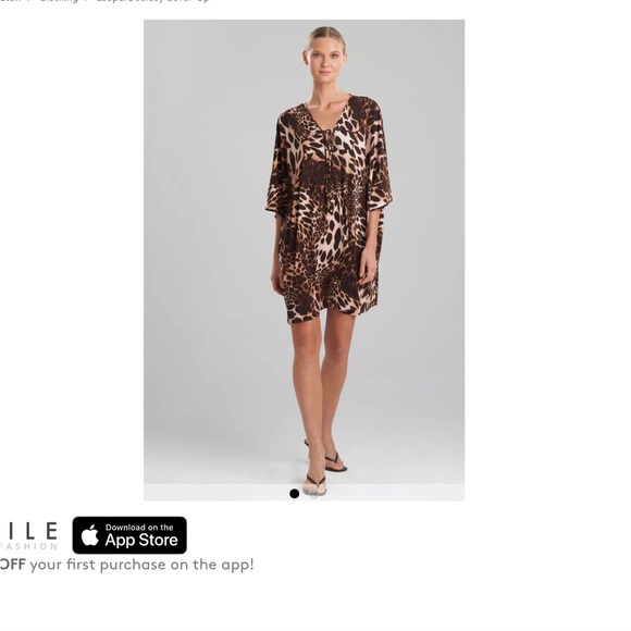 Natori Leopard Jersey Cover Up beach  Dress - Picture 10 of 10